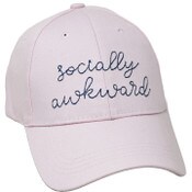 Wholesale - Pink Embroidery Hat- Socially Awkward C/P 24, UPC: 885114879496